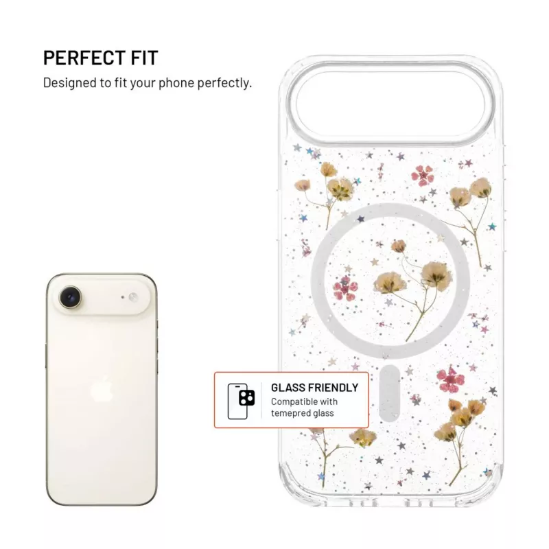 Cover posteriore FIXED per Apple iPhone Air – TPU, compatibile MagBloom, Blush Plum