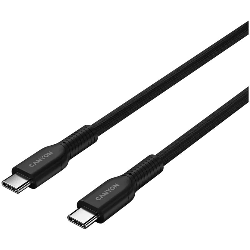 CANYON cavo OnWire 60CL C-C 60W COLOR intrecciato 1m nero
