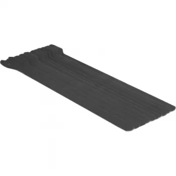 DeLOCK - chiusura in velcro - 30cm - nero (confezione da 10) (18688)
