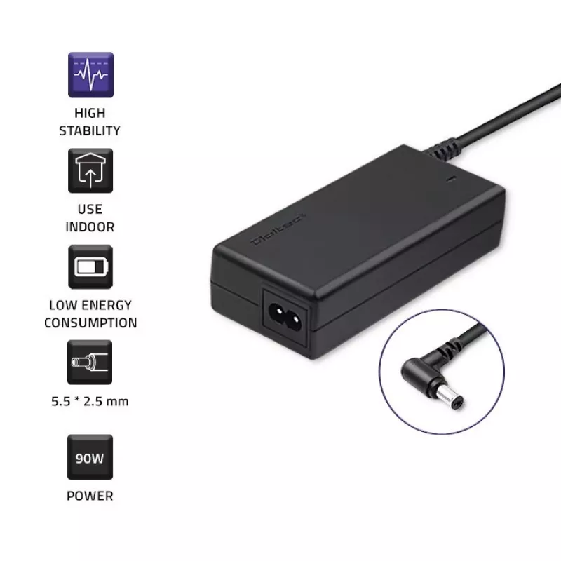 Alimentatore/adattatore Qoltec 50076 90W per interni nero