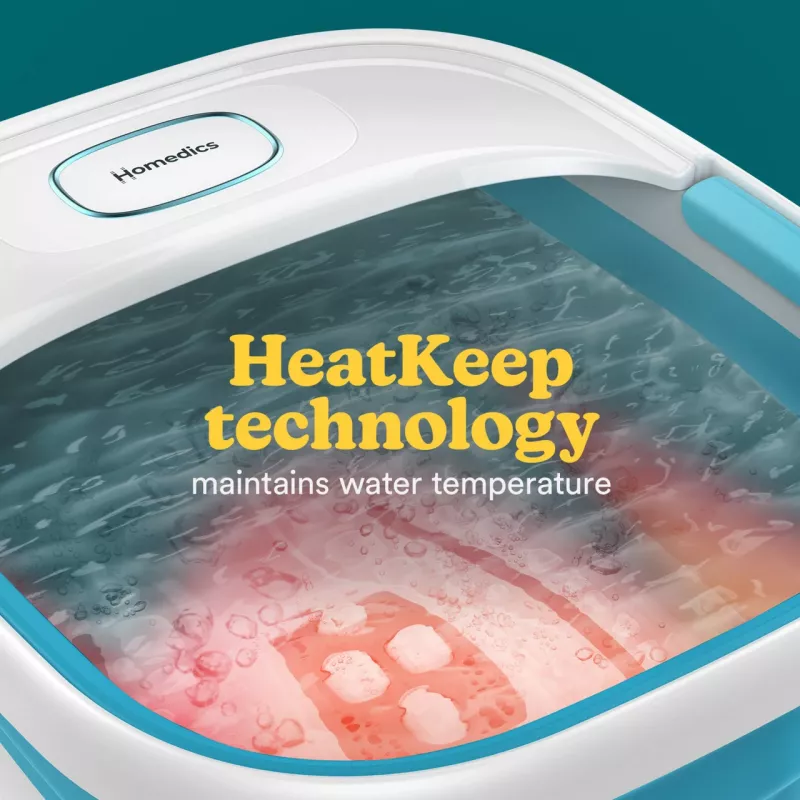Pediluvio HoMedics FB-70BL-EB – pediluvio compatto pieghevole per uso domestico