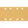 Fogli abrasivi Bosch 93x186 mm K80, 50 pezzi, 8 fori, per legno e vernice (Expert)