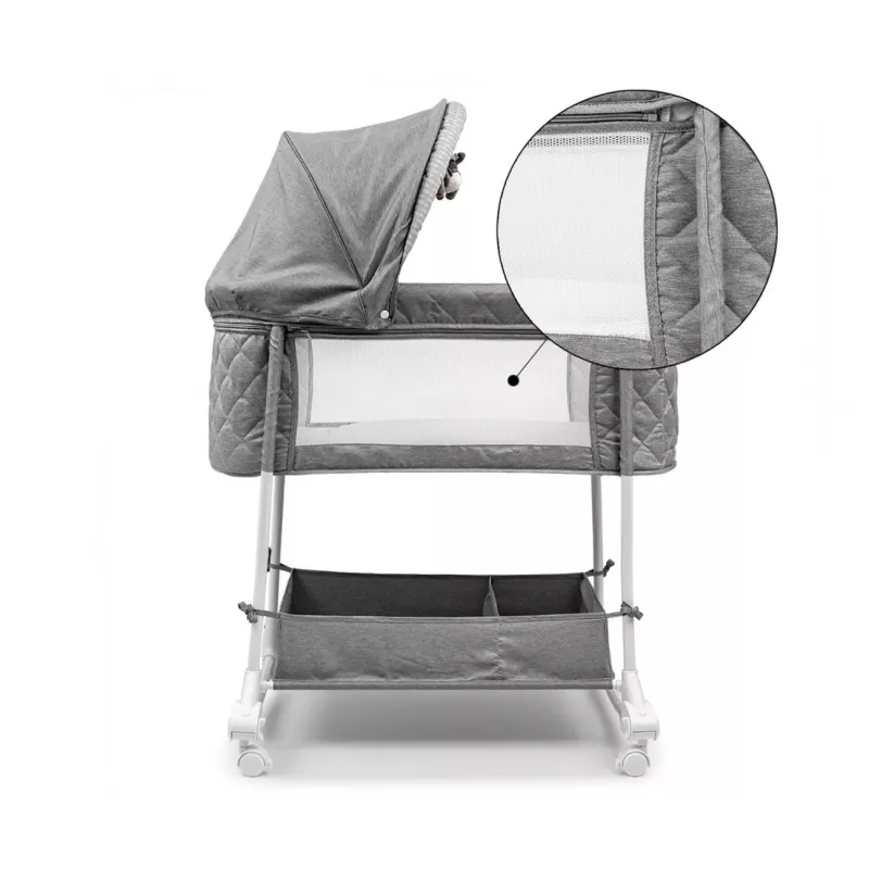 Lettino co-sleeping milly mally Dream On Stone 5431 con funzione regolabile in altezza e materasso morbido
