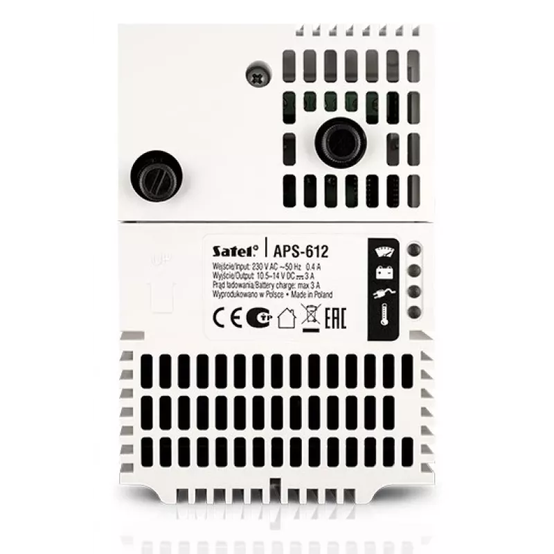 Alimentatore Satel APS-612 con cavo 265 V bianco 122 mm x 84 mm x 78 mm