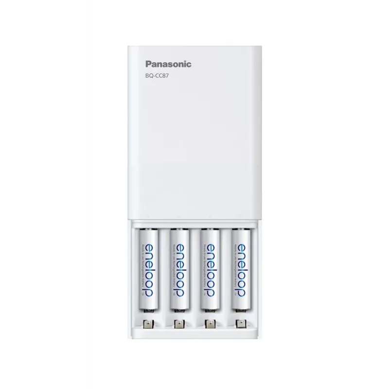 Caricabatterie USB PANASONIC Eneloop Smartplus BQ-CC87 + 4x AA 2000 mAh (K-KJ87MCD40USB)