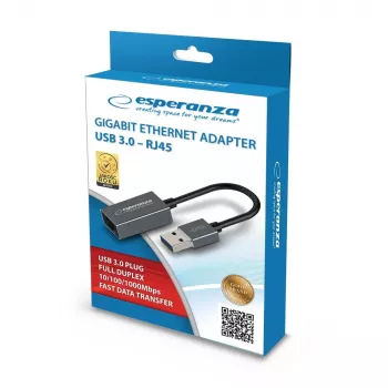 Adattatore Esperanza ENA101 Ethernet 1000 Mbit/s USB 3.0-RJ45
