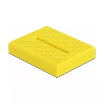 Breadboard DELOCK 18320 — scheda di prototipazione in plastica, giallo, 36×46×10 mm