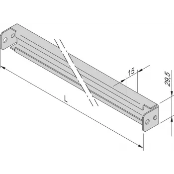 Schroff C-RAIL 600 LUNGH. (2X) (23130333)