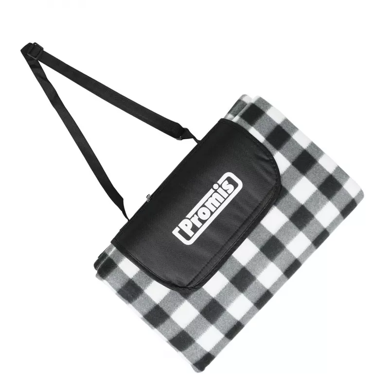 Coperta da picnic PROMIS KP250, verde a righe, 200 x 150 cm