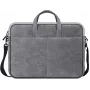 Borsa top loader DEFENDER Solid per laptop 15,6 pollici, poliuretano, grigio, manico, tracolla rimovibile