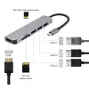 Docking station GEMBIRD A-CM-COMBO6-02 — con filo USB 3.2 Gen 1 Type-C, HDMI, 1x USB-A, 2x USB 2.0, SD/MicroSD (≤128 GB), grigio