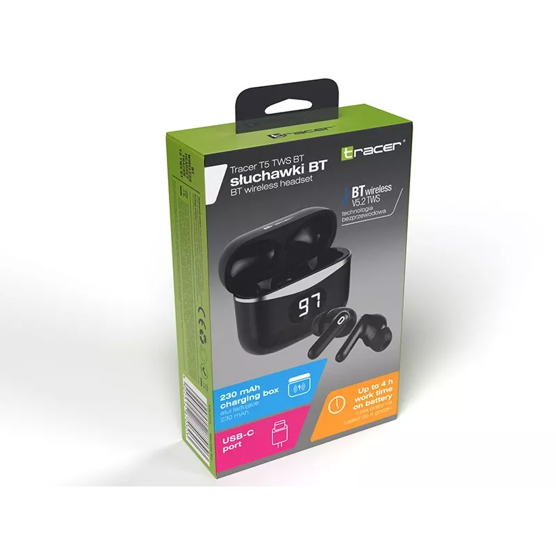 Cuffie Tracer 47215 T5 TWS BT nero
