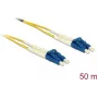 Cavo in fibra ottica DELOCK 80159 OS2 50 m 2x LC → 2x LC, 9 µm, full duplex, giallo/blu