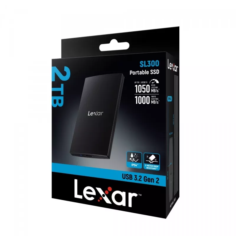 Unità a stato solido esterna Lexar 2TB SSD USB Type-C 3.2 Gen 2 LSL300002T-RNBNG