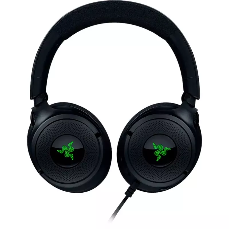 Razer Kraken V4 X - Headset gaming per PC con filo (driver TriForce da 40 mm, microfono cardioide retrattile, audio surround 7.1, Chroma RGB per PC, console e telefono)