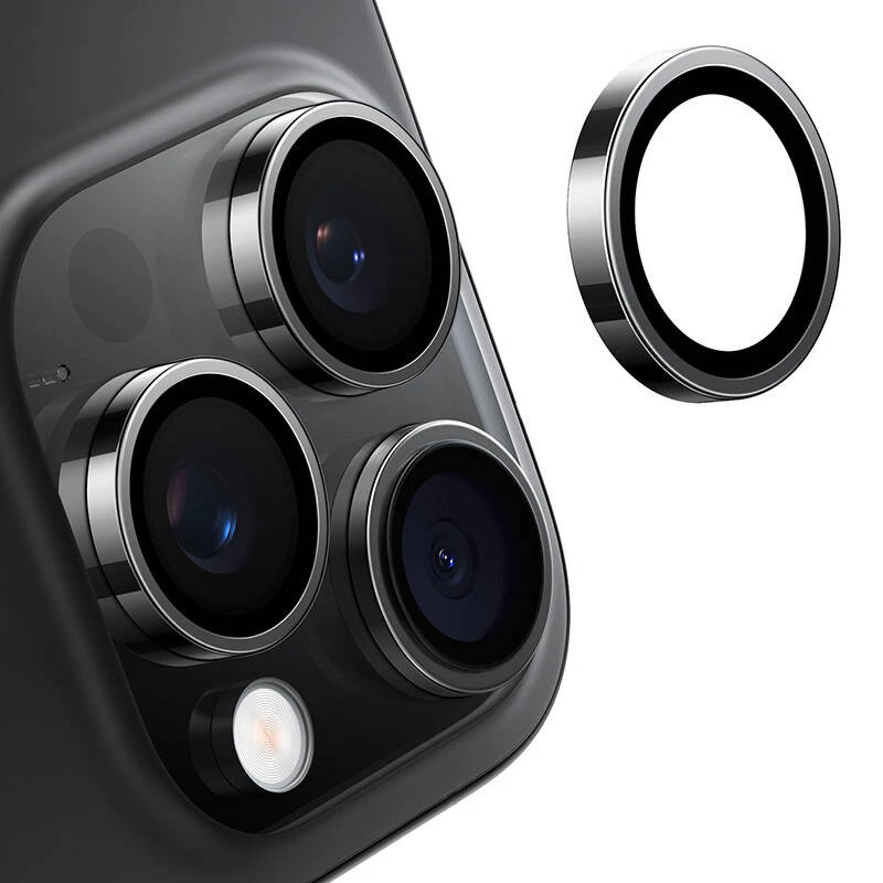 Torras Lensguard X00FX1568 vetro per fotocamera iPhone 16 Pro, vetro temperato, 0,25 mm, 9H+, nero