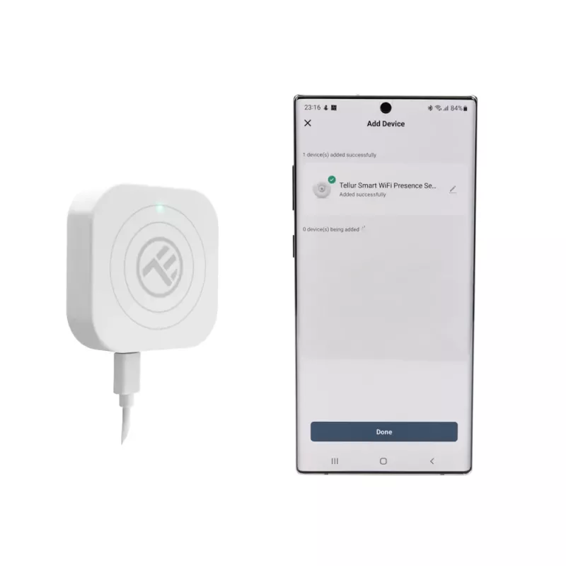 Sensore di presenza Tellur TLL331552 WiFi bianco — rilevatore di presenza wireless, bianco