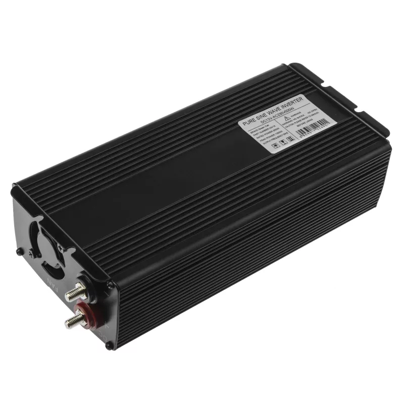 Inverter per auto Green Cell INV16 500 W DC 12 V a AC 230 V, 50 Hz, porta USB, raffreddamento attivo, nero