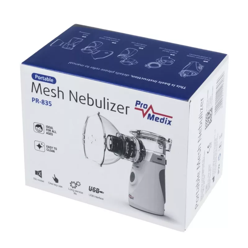 Inalatore Mesh portatile ProMedix PR-835 nebulizzatore USB, nebulizzatore portatile a batteria