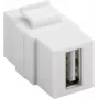 Goobay 79909 - piatto - bianco - USB A - USB A - connettore femmina - connettore femmina (79909)