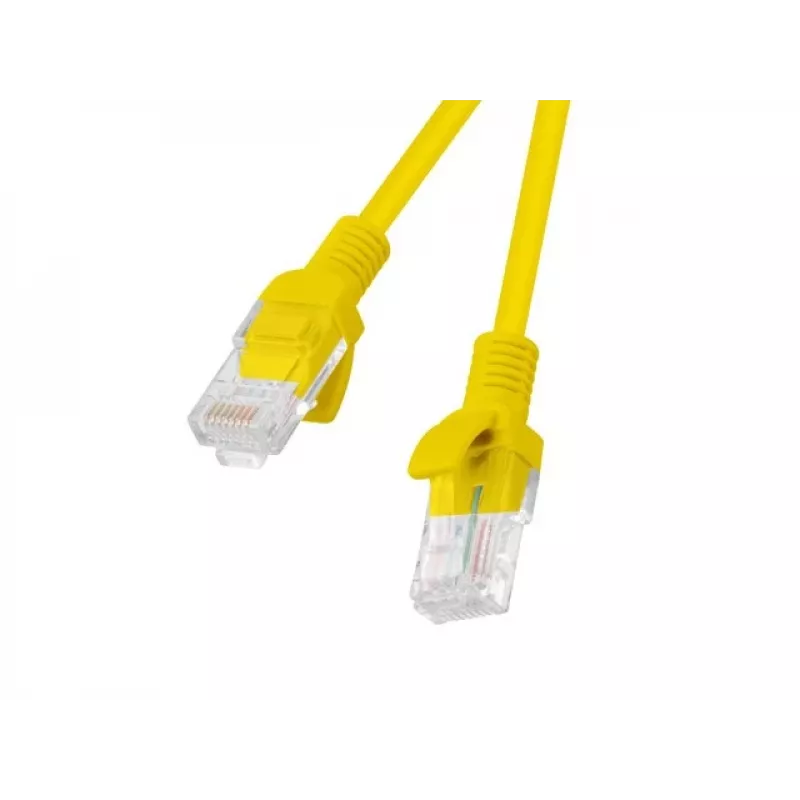 Cavo patch LANBERG RJ-45 Cat5e PCU5-10CC-0100-Y, 1 m, U/UTP, conduttore CCA, giallo