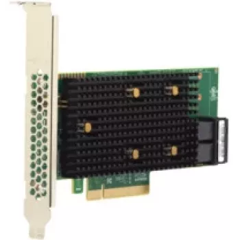 Scheda interfaccia Broadcom HBA 9500-8i PCIe NVMe a SAS, 1 porta Mini-SAS interna, Full-Height/Low-Profile, grigio/nero