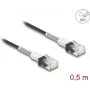 Cavo di rete DeLOCK RJ45 0,5 m Cat.6A UTP nero