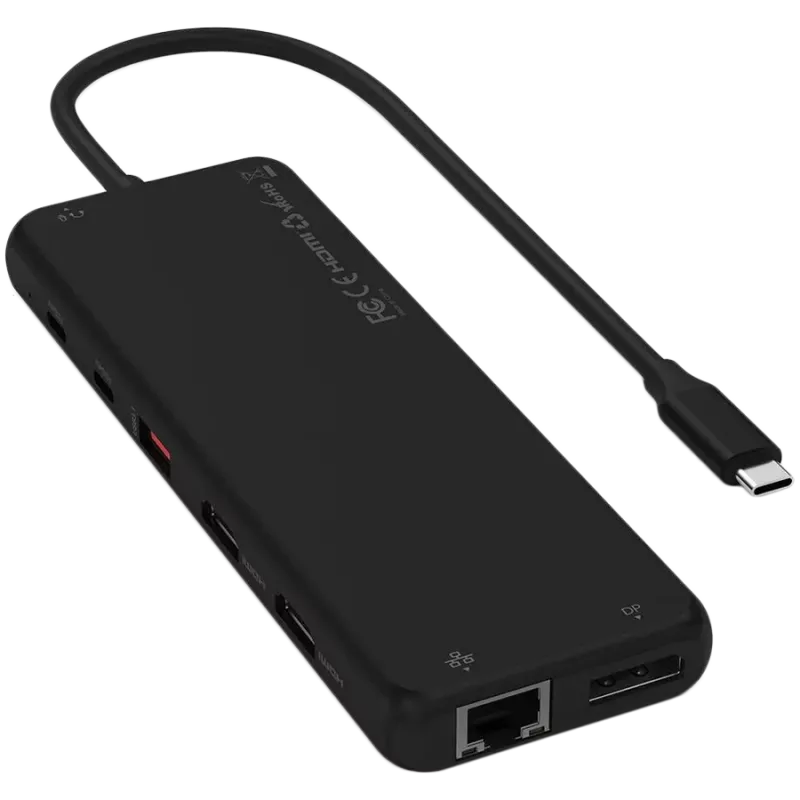 Adattatore multiporta USB-C Satechi ST-P3D13K 13-in-1 con supporto triple display