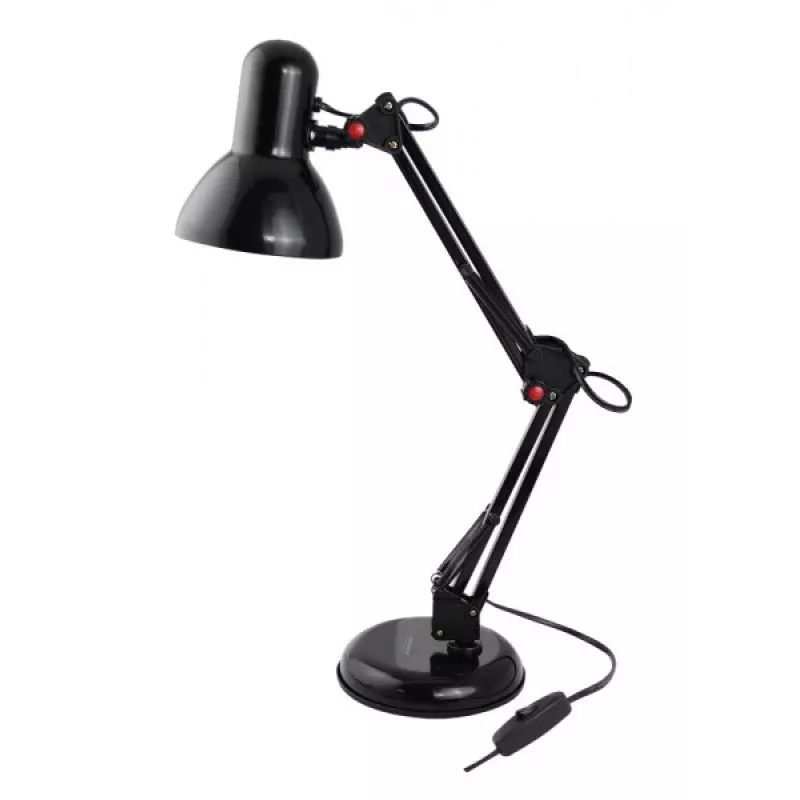 Lampada da tavolo ESPERANZA AVIOR E27 12W LED, nero, regolabile in altezza, braccio flessibile, attacco E27