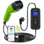Caricabatterie mobile EV Qoltec regolabile 2in1 Type2 | 3.5kW | 230V | Wi-Fi | LCD | portatile | wallbox | 5m