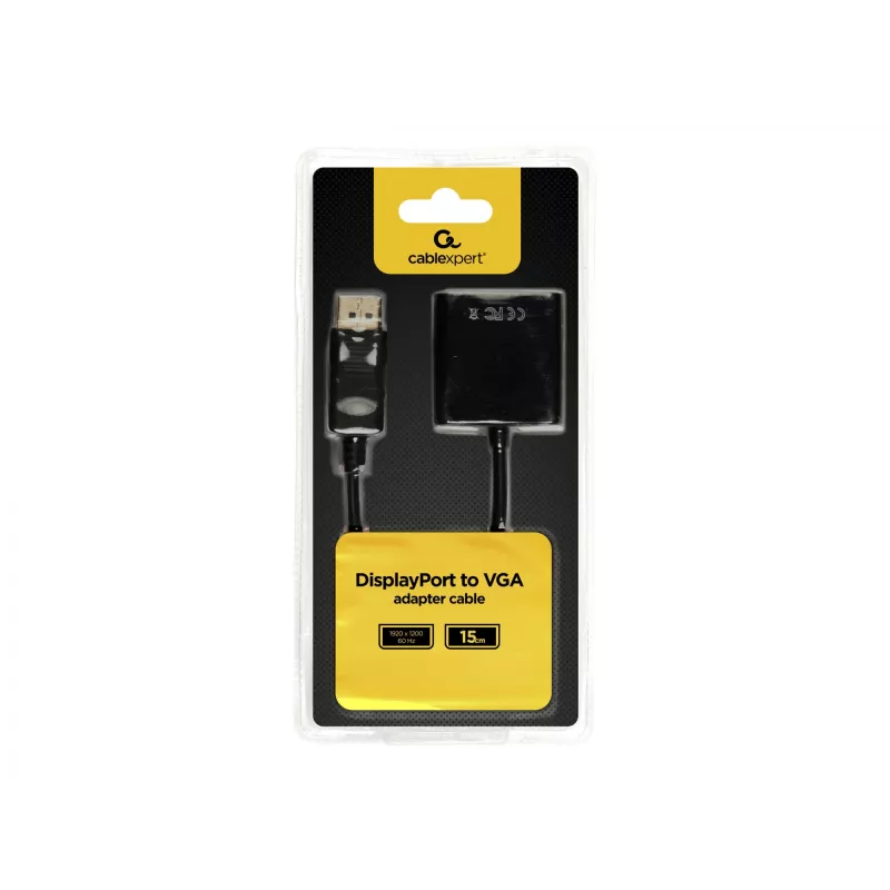 Adattatore DisplayPort a VGA nero