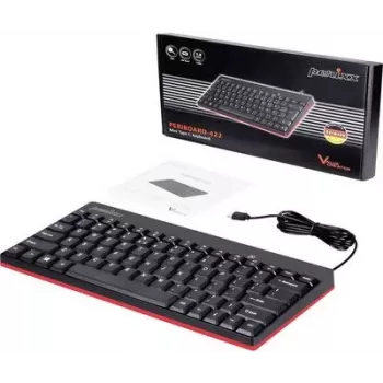 Perixx 11670 tastiera USB QWERTY tedesco - inglese US nero (PERIBOARD-422 DE)