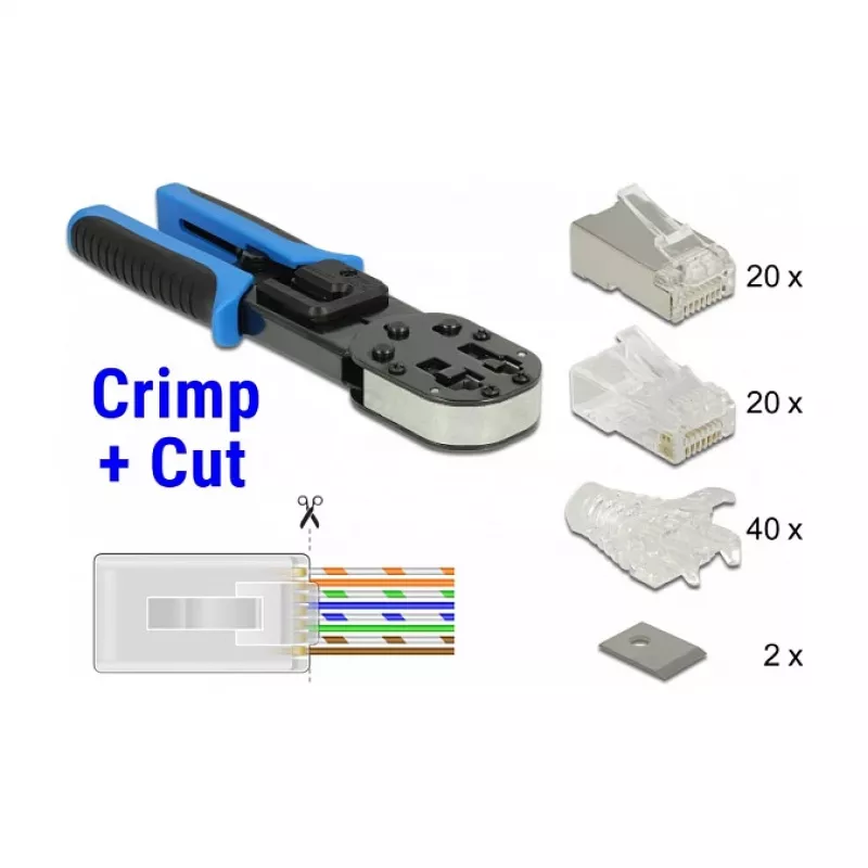 Set di attrezzi per crimpare cavi DeLOCK 86450