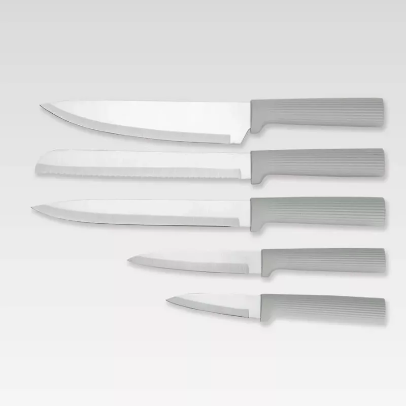 Maestro MR-1412-GREY set di coltelli con ceppo e set di taglieri, grigio