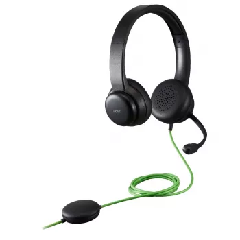 Cuffie da conferenza con filo Acer GP.HDS11.01N — supraurali, cavo 2 m, 20–20000 Hz, 160 g, nero