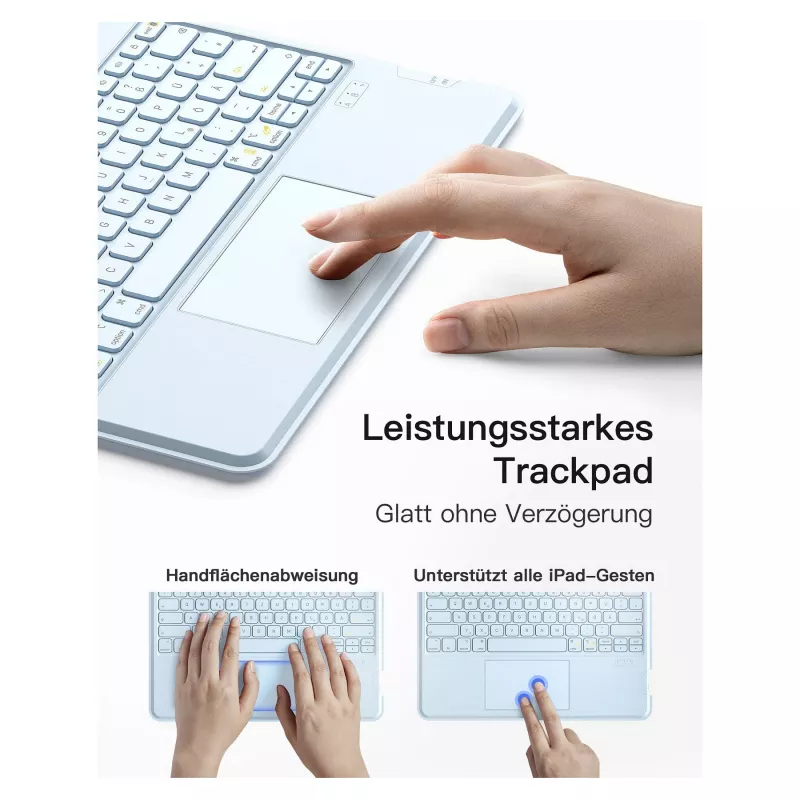 Tastiera Inateck KB04118_BLUE per iPad Air 6 Pro 12 13