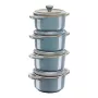 Staub Mini Cocotte rotonda, 4 pz. - 200ml, turchese antico