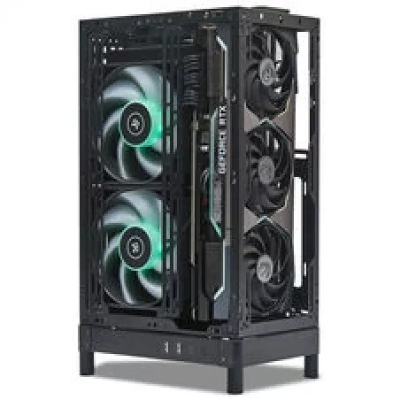 Case PC Mini ITX/ATX ssupd Meshroom D (CS-MRD-BK-1) — case compatto nero con pannelli mesh