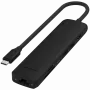 Adattatore multiporta slim 7-in-1 USB-C Satechi Ethernet (USB-C PD, 2x USB-A, HDMI 4K, Ethernet, lettore schede micro/SD) (nero)