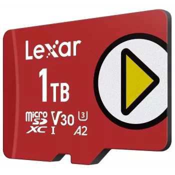 Scheda di memoria microSDXC Lexar 1 TB UHS‑I Class 10 U3 V30 lettura 205 MB/s scrittura 140 MB/s (rossa)