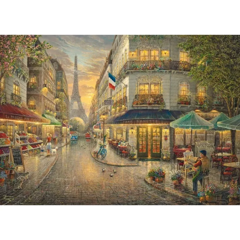 Puzzle in legno Thomas Kinkade Studios: Parigi pittoresca (1000 pezzi)