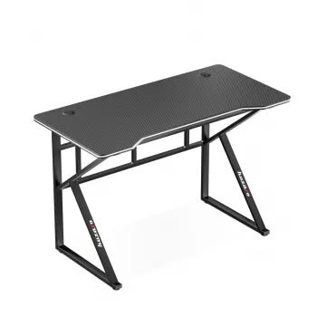 Scrivania gaming huzaro Hero 1.6 nero — tavolo dritto in MDF/carbonio 1200×600×750 mm, struttura in metallo