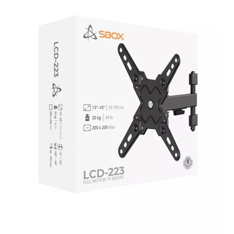 Supporto LCD SBOX LCD-223-2 per schermi da 13–43