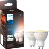 Lampade LED GU10 doppio pacchetto con Hue Bridge – Philips Hue White Ambiance, sostituisce 35W