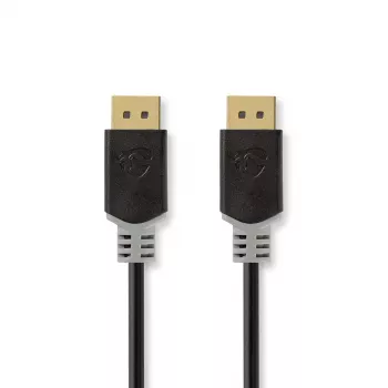 Nedis CCBW37014AT20. Lunghezza cavo: 2 m, connettore 1: DisplayPort, connettore 2: DisplayPort. Quantità per confezione: 1 pezzo, larghezza confezione: 225 mm, Ve