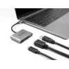 DeLOCK 61071 adattatore cavo video 0,1 m USB Type-C USB Type-C USB Type-A HDMI grigio