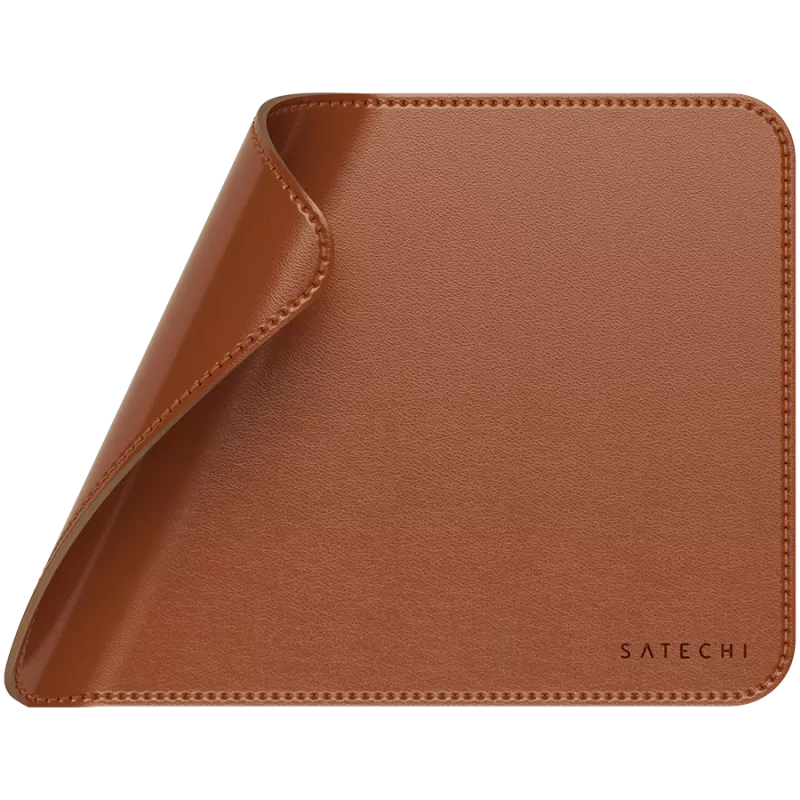 Tappetino per mouse Satechi Premium – tappetino per mouse in pelle vegana (marrone)