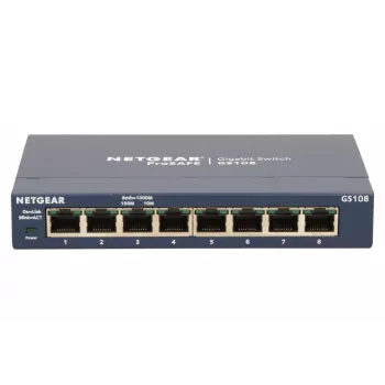 Switch non gestito NETGEAR GS108GE, 8 porte, Gigabit Ethernet, 16 Gbit/s