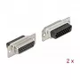 Connettore per cavi DeLOCK 66724 D-Sub HD 26 pin nero argento