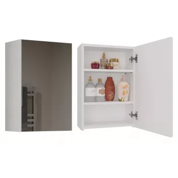 Mobile bagno a parete Top e shop POLA 1DL BIEL — 400×220×600 mm, 3 ripiani, bianco
